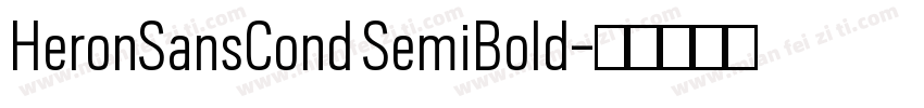 HeronSansCond SemiBold字体转换